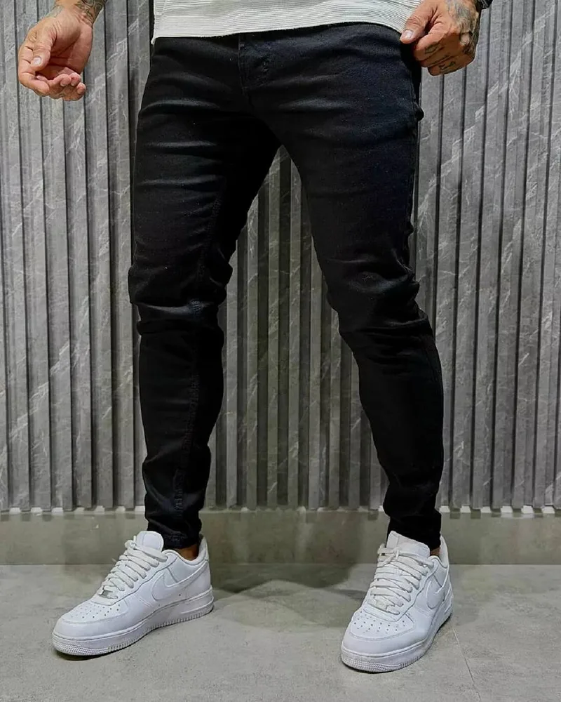 Calça Jayjones jeans preta slim
