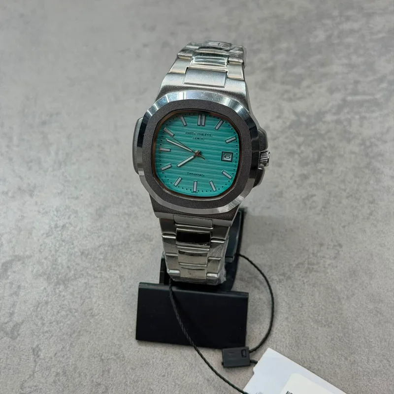 Relógio Patek Philippe Prata Fundo Verde Turquesa Mod. 1