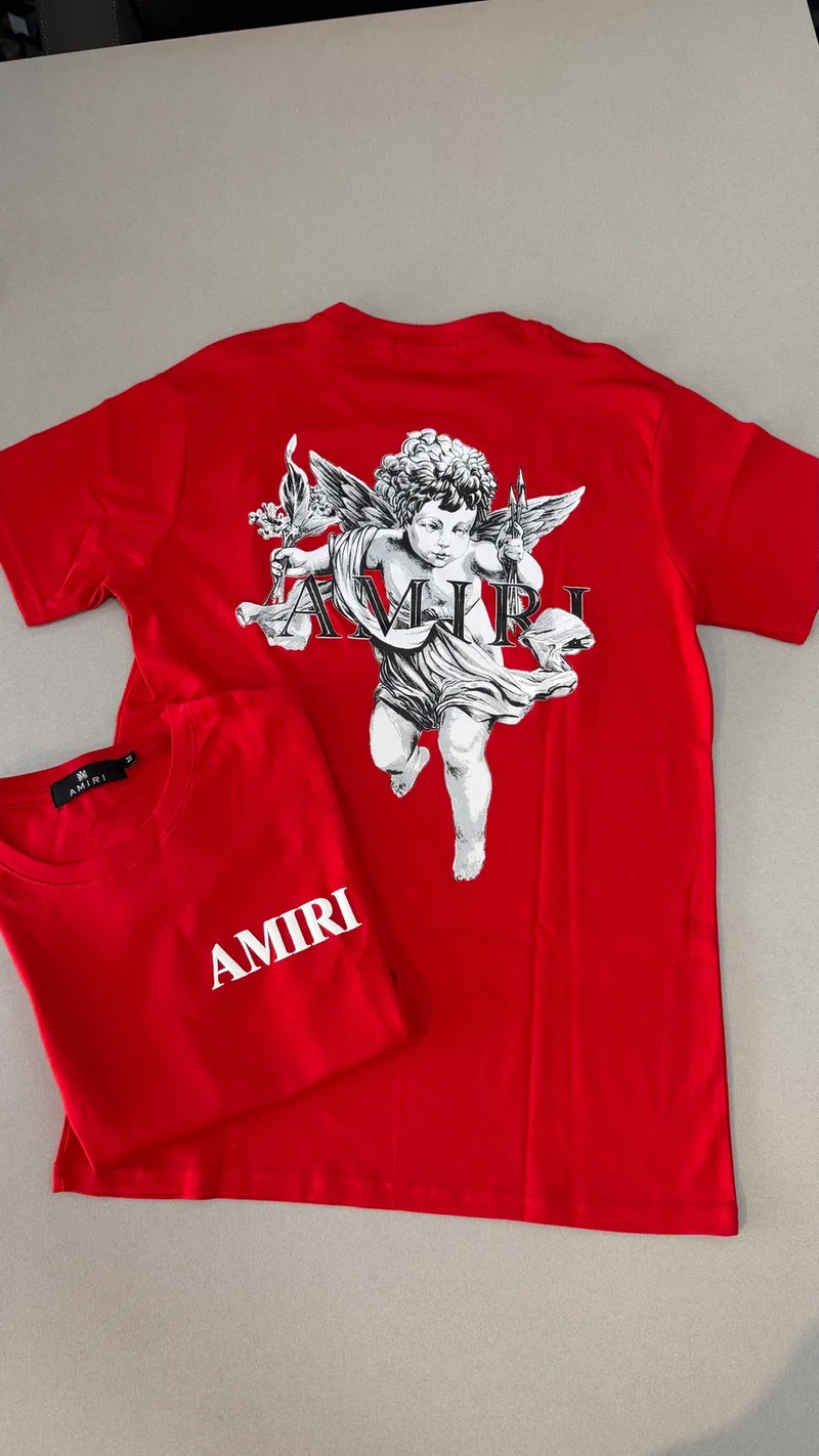 Camisa Amiri 59 - Vermelha estampa anjo nas costas