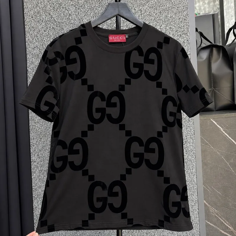 Camisa Gucci Camurça Monograma GG Preta