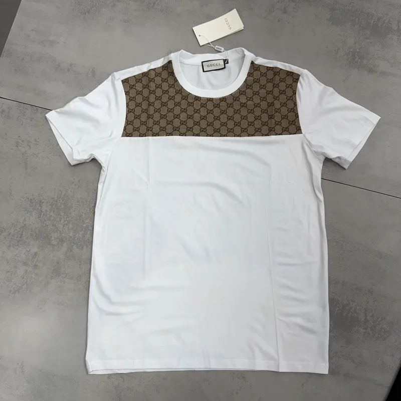 Camisa Gucci Branca Monograma GG Bege