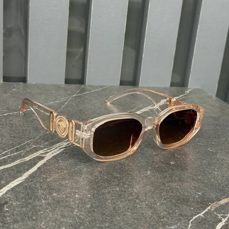 Óculos Versace Transparente Rosé/Dourado