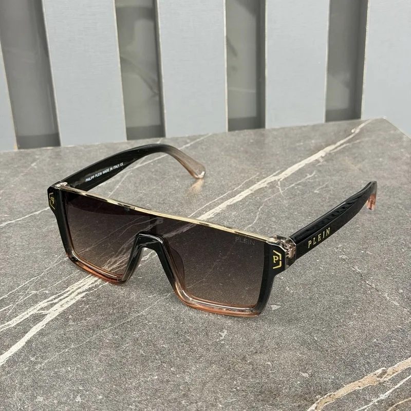 Óculos Philipp Plein Preto/Marrom Degradê