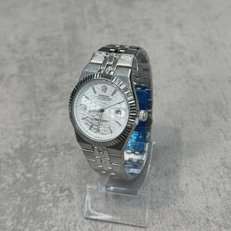 Relógio Rolex Land-Dweller Prata/Branco