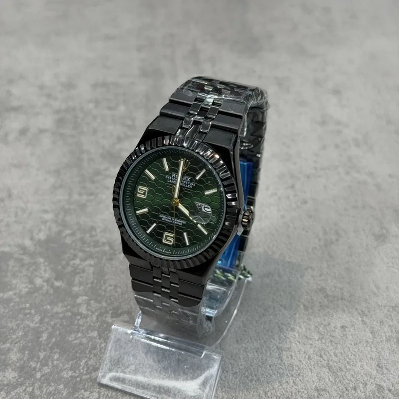 Relógio Rolex Land-Dweller All Black/Verde/Dourado
