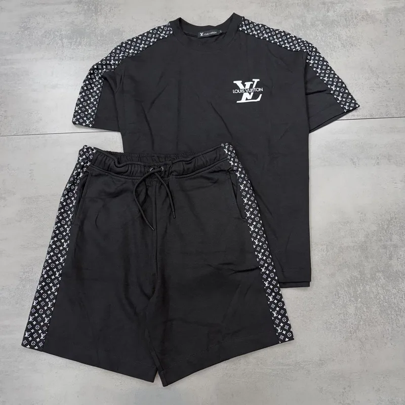 Conjunto Verão Louis Vuitton Moletinho Preto/Monograma