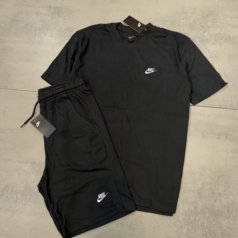 Conjunto Verão Nike Moletinho Preto