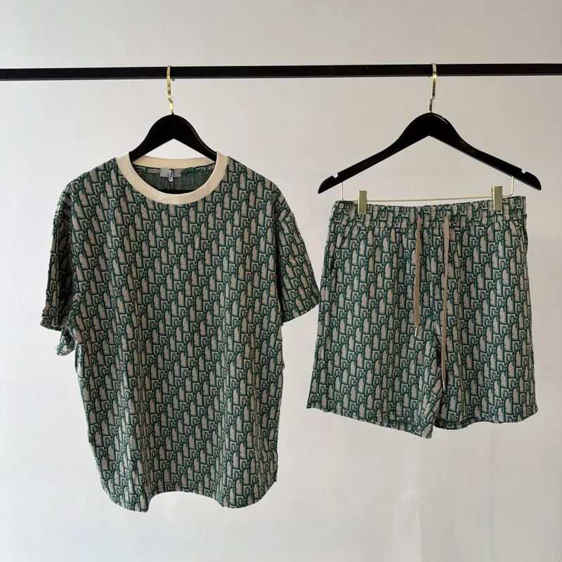 Conjunto Verão Dior Premium Bege/Verde