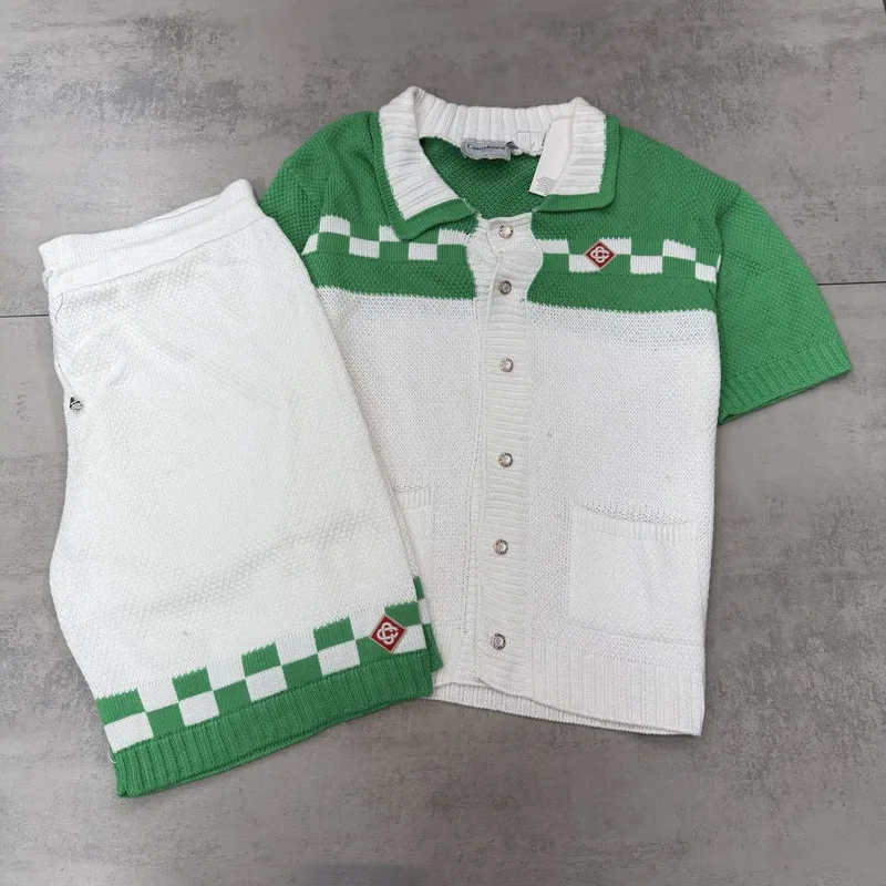 Conjunto Verão Casa Blanca Crochê Branco/Verde