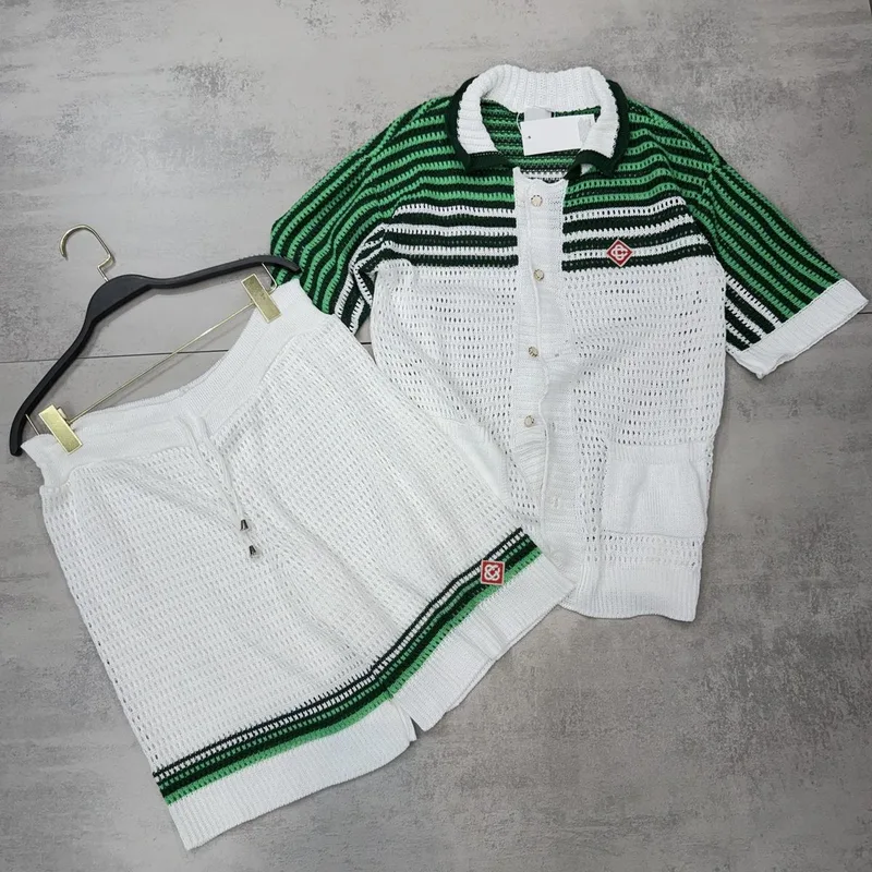 Conjunto Verão Casa Blanca Crochê Branco/Verde Modelo 2