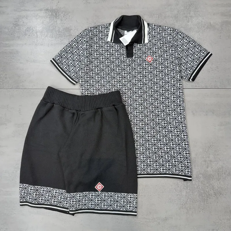 Conjunto Verão Casa Blanca Crochê Preto/Branco Monograma