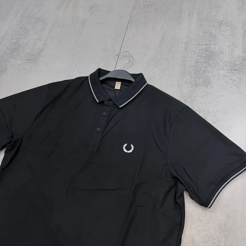 Camisa Polo Fred Perry Poliamida Preta