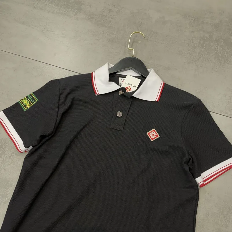 Camisa Polo Casa Blanca Preta/Branca/Vermelha