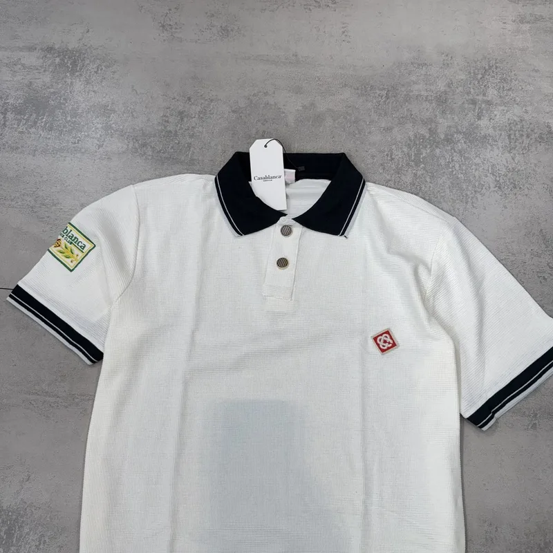 Camisa Polo Casa Blanca Branca/Preta Modelo 3