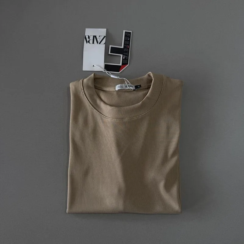 Camisa Zara 55 - Bege canelada