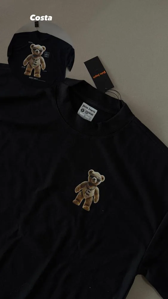 Camisa Palm Angels Oversized - Preta urso