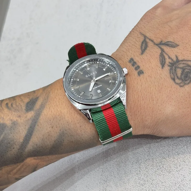 Relógio Gucci Pulseira Verde/Vermelha Modelo 2