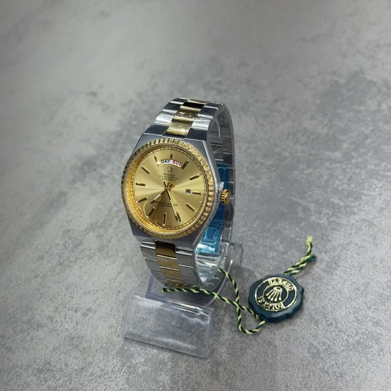 Relógio Rolex Prata/Dourado Day-Date Mostrador Dourado