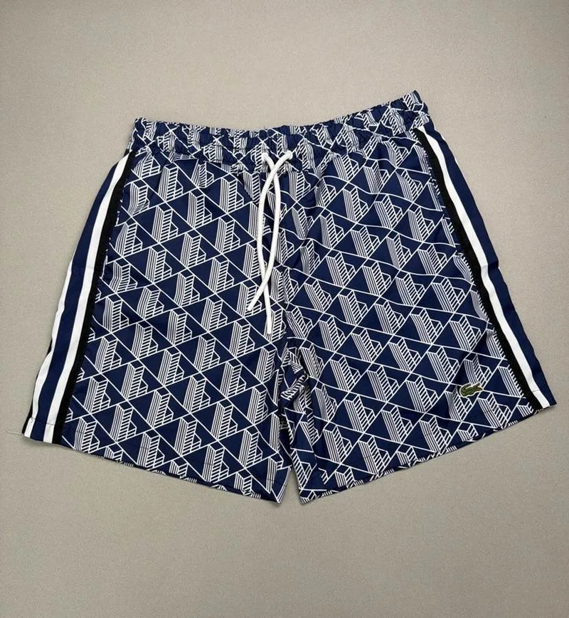 Bermuda Lacoste Azul-Marinho Estampada
