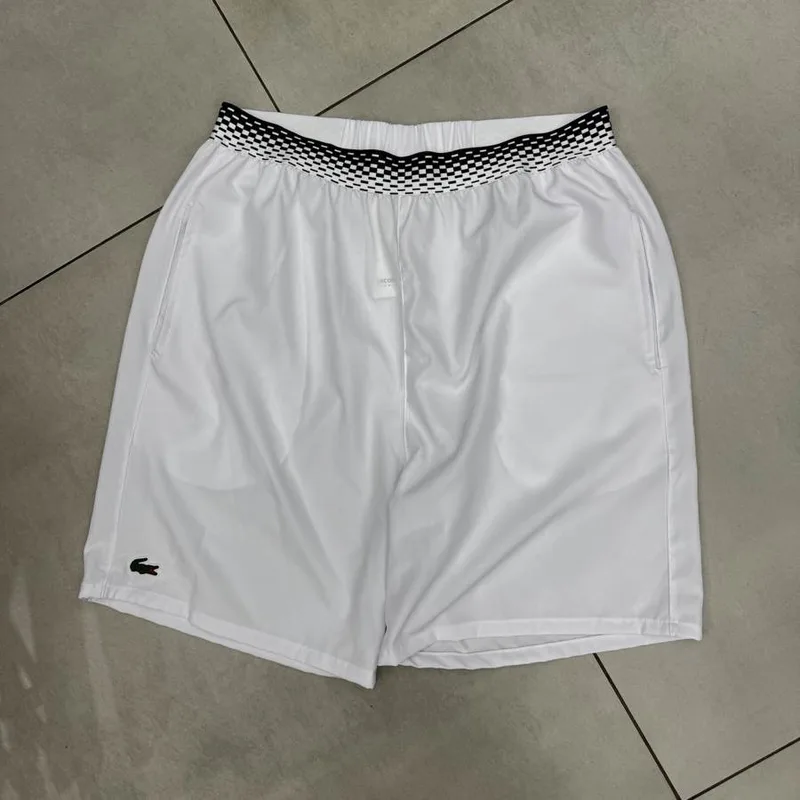 Bermuda Lacoste Branca Cós Estampado