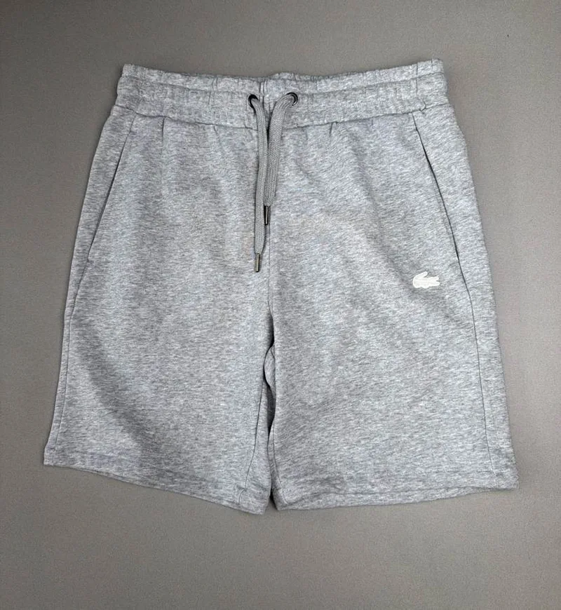 Bermuda Lacoste Cinza Moletom