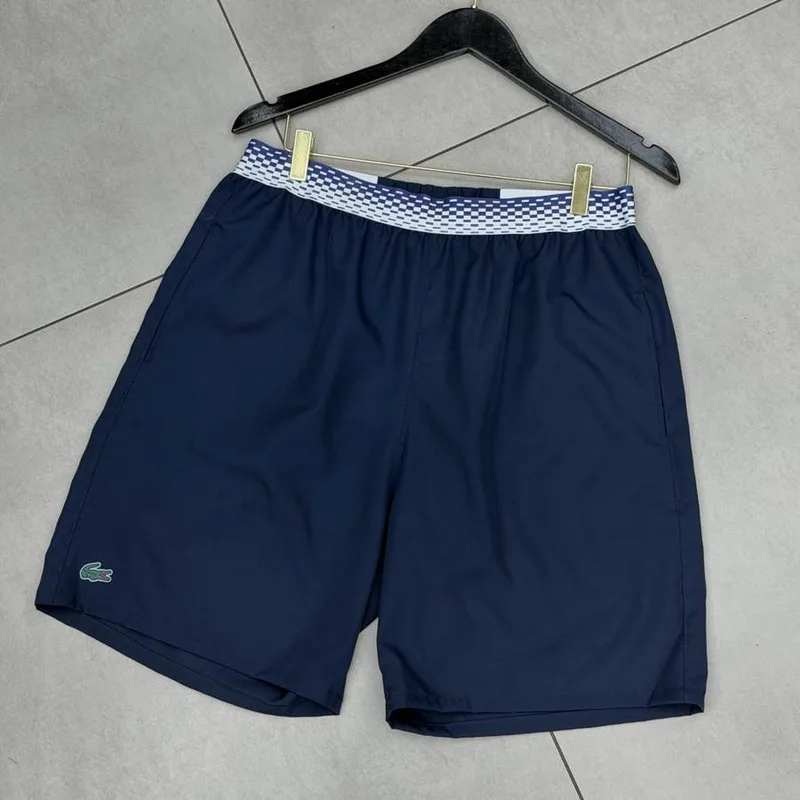 Bermuda Lacoste Azul-Marinho Cós Estampado