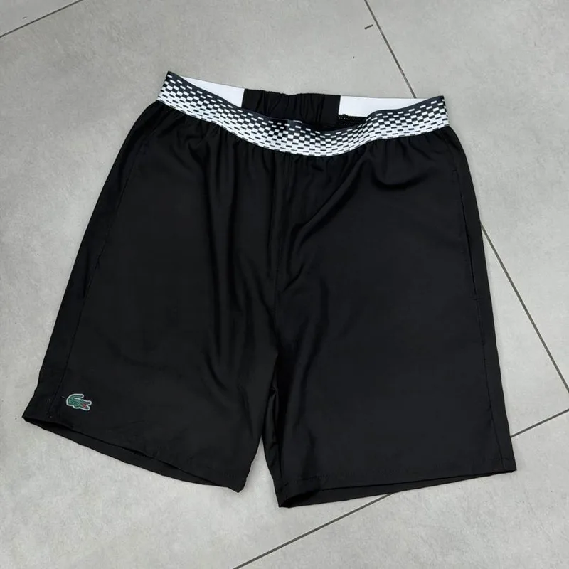 Bermuda Lacoste Preta Cós Estampado