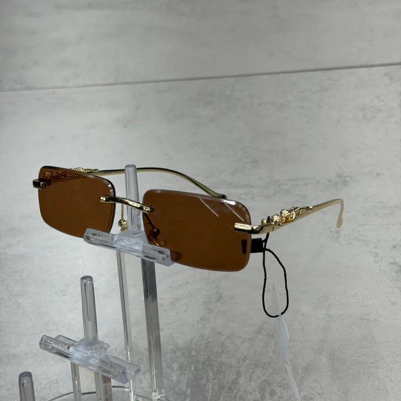 Óculos Cartier Pequeno Jaguar Lente Marrom