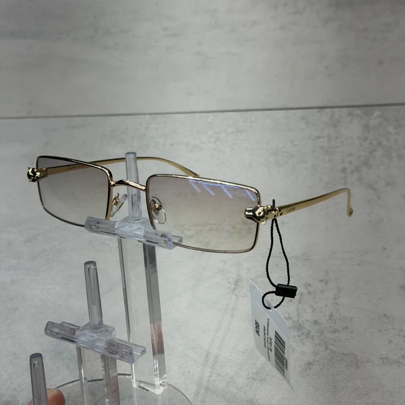 Óculos Cartier Armação Gold Lente Transparente