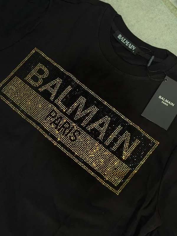 Camiseta Balmain Pedraria Preta