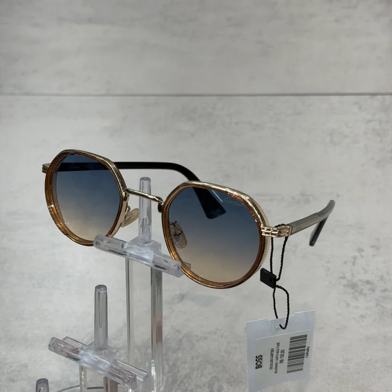 Óculos Cartier Redondo Lente Azul Fumê