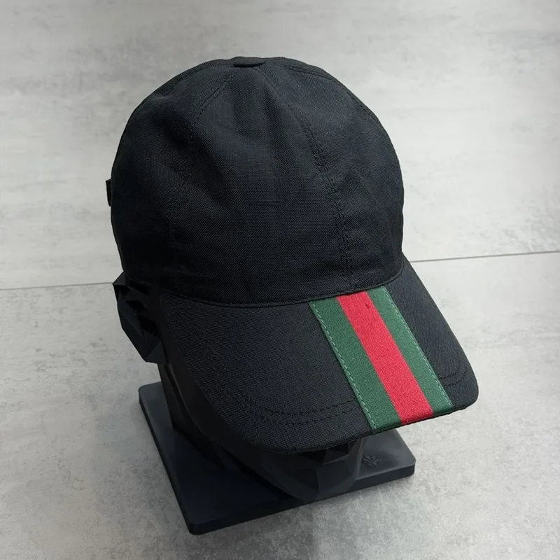 Boné Gucci Preto Faixa Verde Vermelha