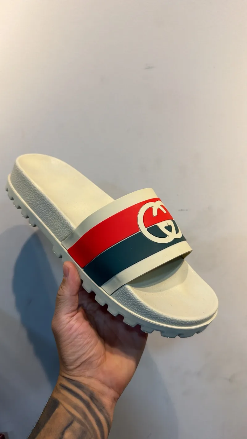 Slide Gucci Off/Vermelho/Verde