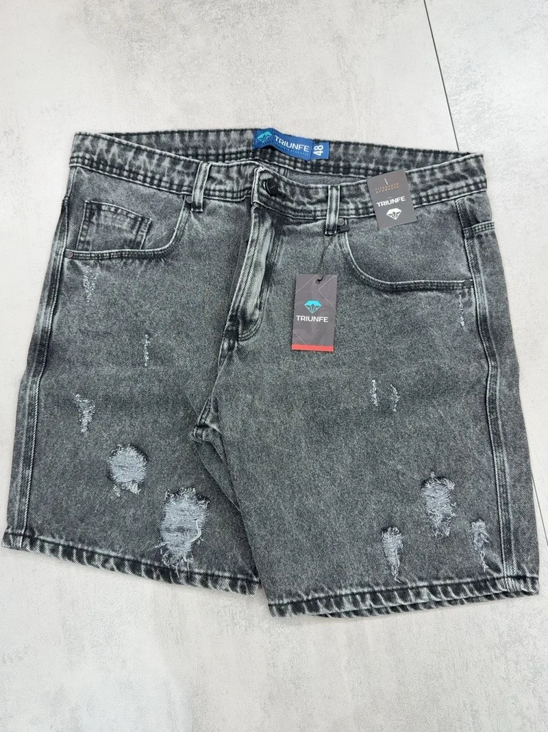 Bermuda Jeans Triunfe Cinza