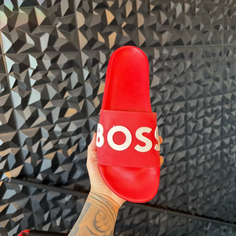 Slide Boss Vermelho Branco