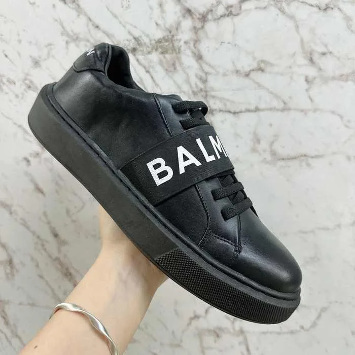 Tênis Balmain Balmain Todo Preto/Nome Branco