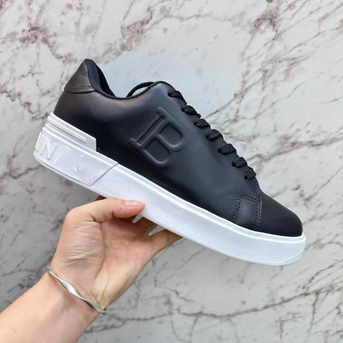 Tênis Balmain Balmain Alto Preto/Branco