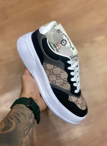 Tênis Gucci Supreme Preto/Marrom