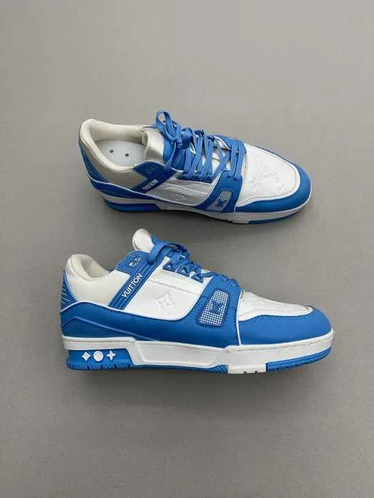 Tênis Louis Vuitton LV Trainer Branco/Azul BB