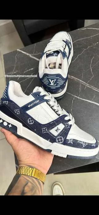 Tênis Louis Vuitton LV Trainer 2 Branco/Azul