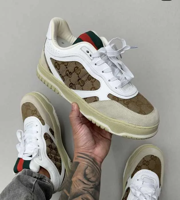 Tênis Gucci Web Branco/Marrom