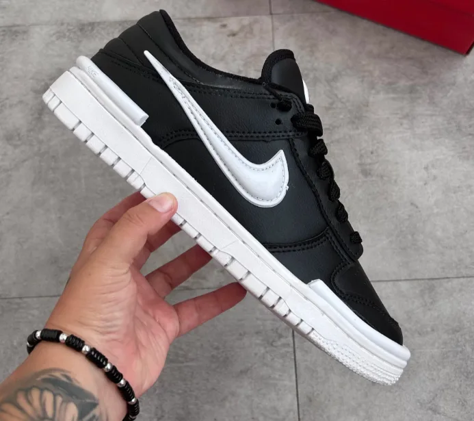 Tênis Nike Twist Preto/Nike Branco Trança