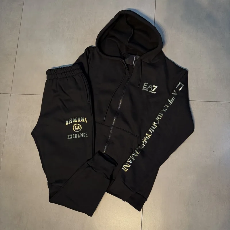 Conjunto de Frio Moletom Armani EA7/A|X com Zíper