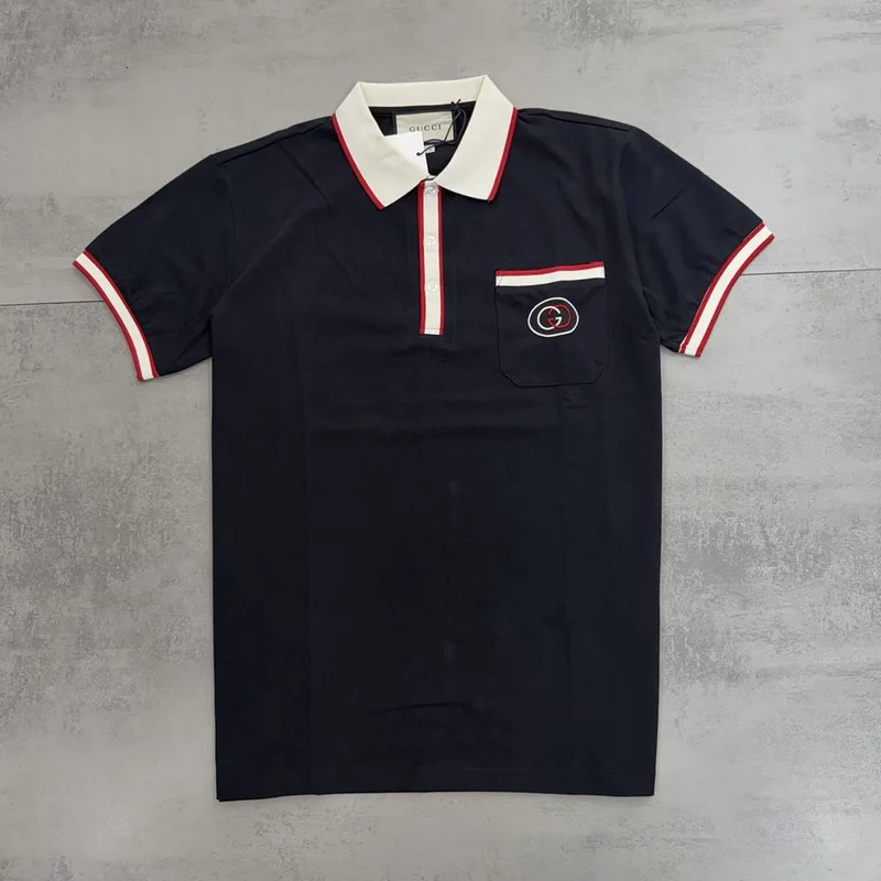 Polo Gucci Pocket Web Black