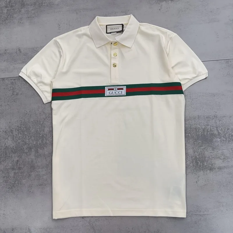 Polo Gucci Web Stripe Cream